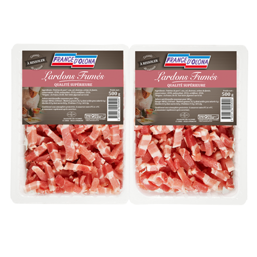 Lardons fumée supérieur - 2x500g