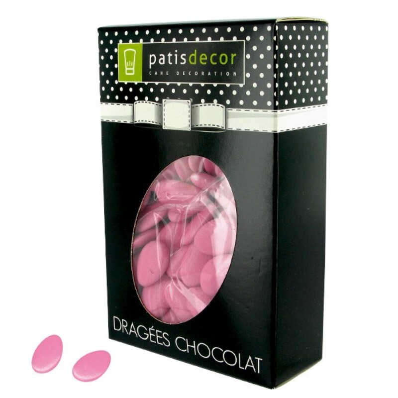 Dragées  chocolat rose Nacre - 500g