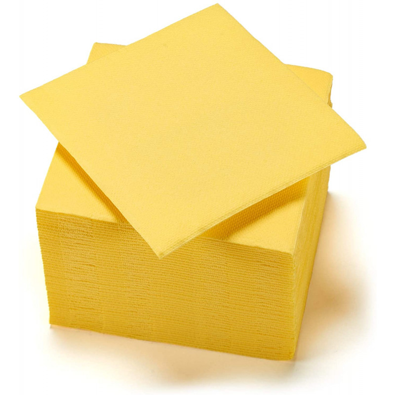Serviette papier 38*38 Jaune Gappy x40