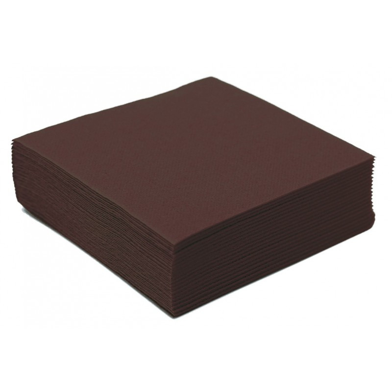 Serviette papier couleur chocolat 38*38 Gappy x40