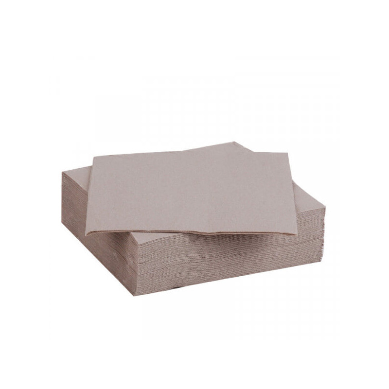 Serviettes 2 plis Taupe soft touch 38x38cm x 40