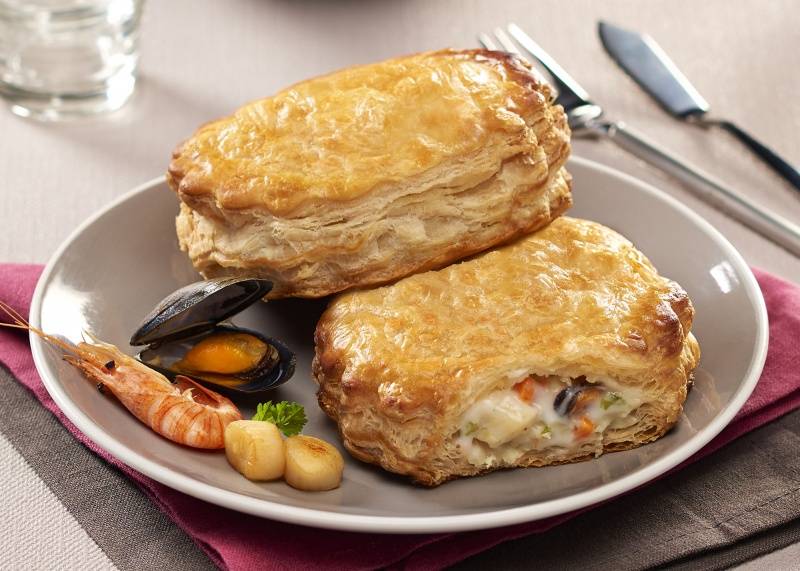Pithiviers aux noix de St-Jacques moules et crevettes surgelé  130g x18