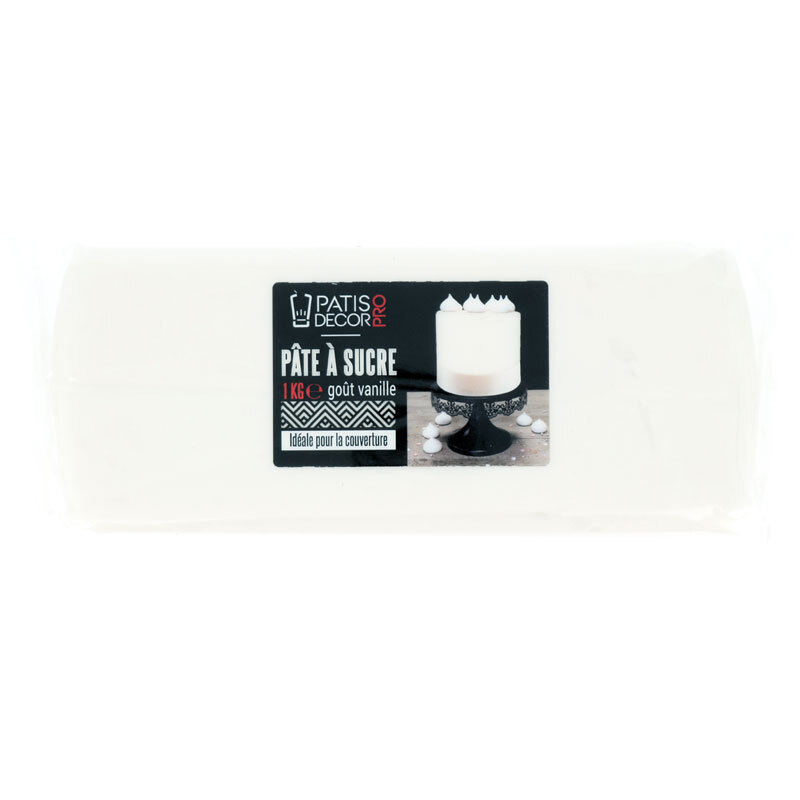 Pâte à sucre blanche premium Patisdécor Pro 1 kg
