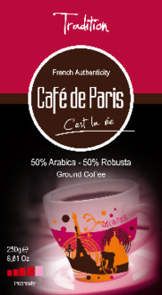 Café moulu Le Tradition "Café de Paris" 50% Arabica 50% Robusta - 250g
