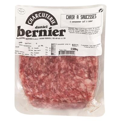 Chair à saucisse SV  (artisanal) Bernier env 2  kg