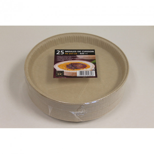 Moules de cuisson papier x25  -247*23 835ml