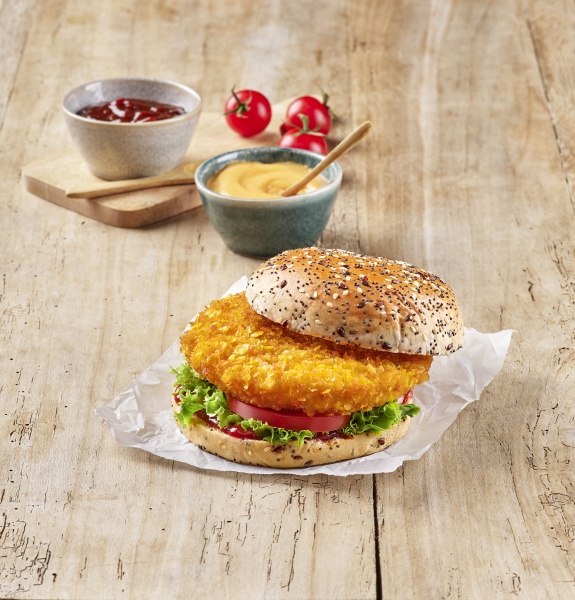 Crousty burger de filet de poulet 20x120g -  2,4 kg 