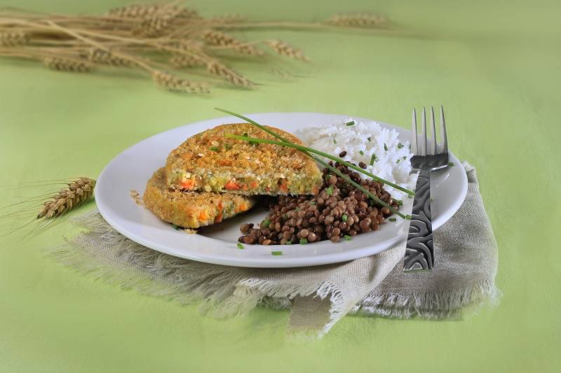 Burger veggie de légumes cuit 20x120 g - 2,4 kg