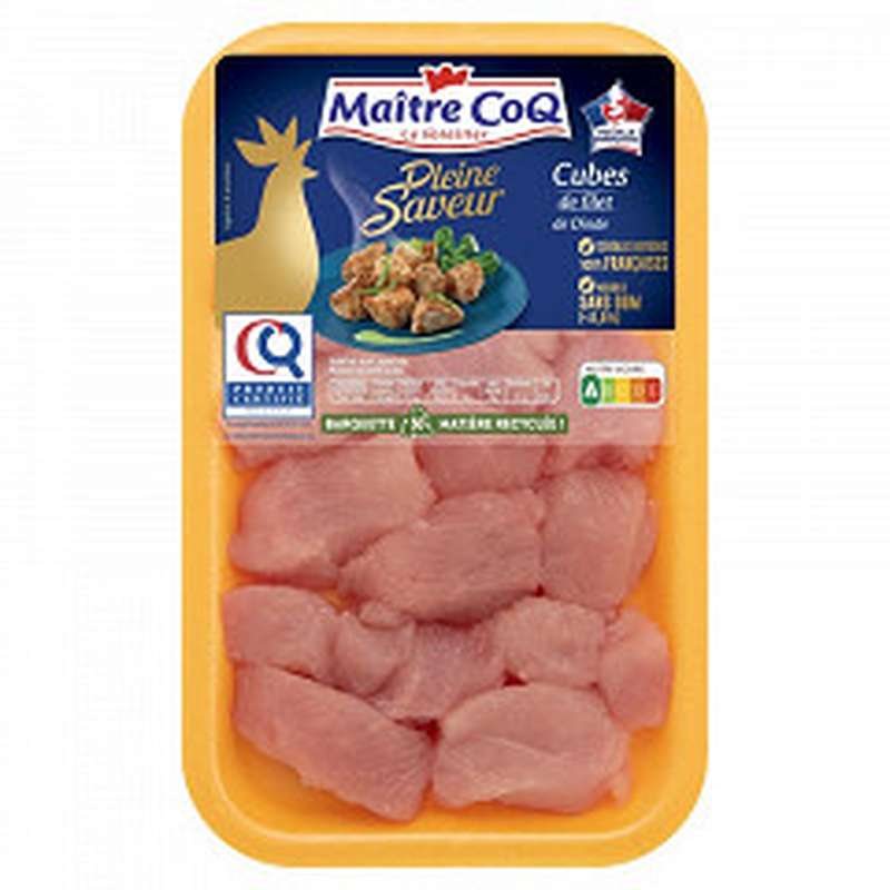 Cubes de filet de poulet jaune 280 g