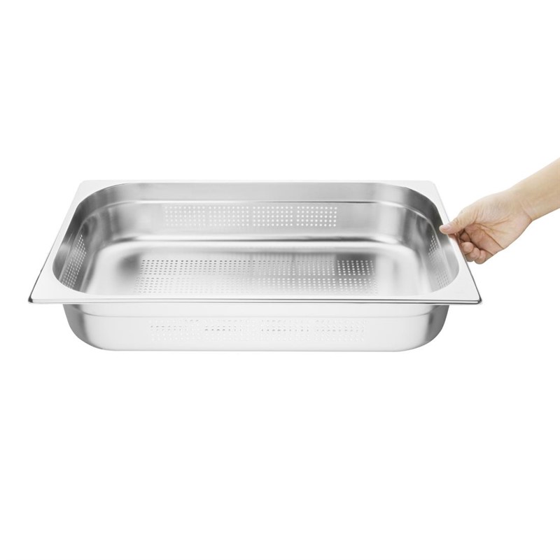 Bac Gastronorme inox perforé GN 1/1 100mm