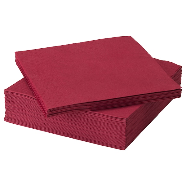 Serviette papier rouge bordeaux 38*38 Gappy x40