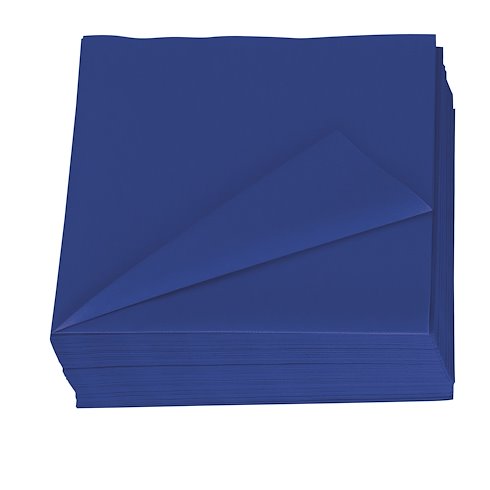Serviette papier 38*38 bleu marine x40