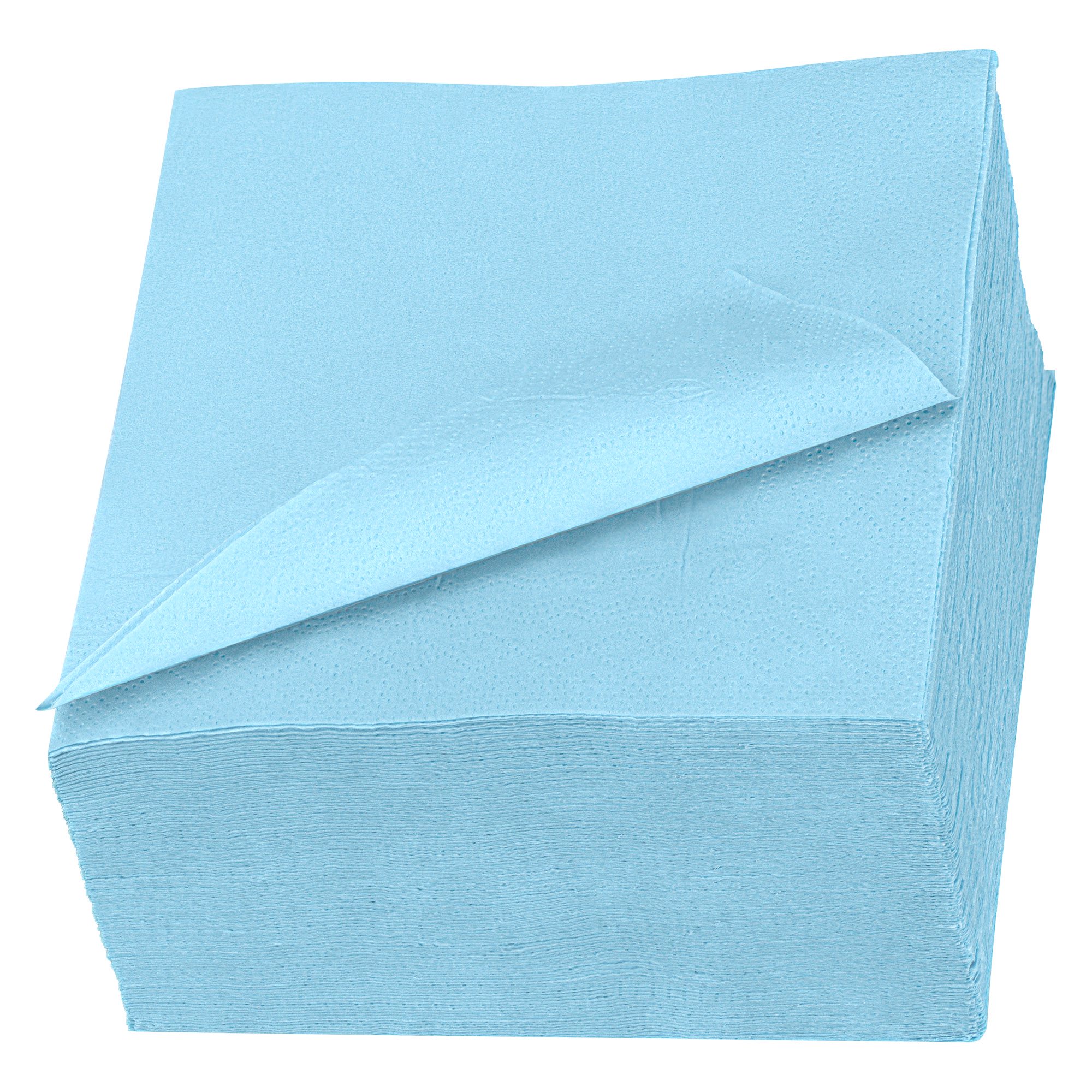 Serviette papier 38*38 bleu ciel x40