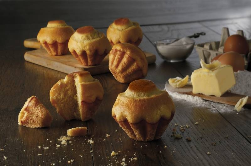 Briochette à tête pur beurre cuite 9x60g surgelé - 540g
