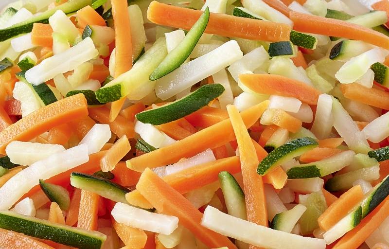 Julienne de légumes et poireaux surgelée - 2.5kg