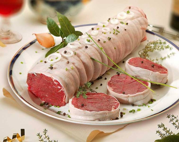 Filet de boeuf entier pour tournedos 1.8/2.5 kg