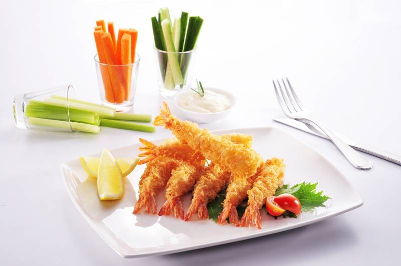 Queue de crevette torpedo Panko précuites