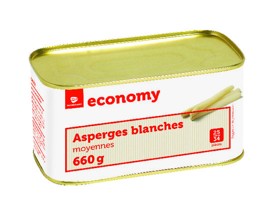 Asperges blanches pelées 17/24 boite 4/4 - 660g