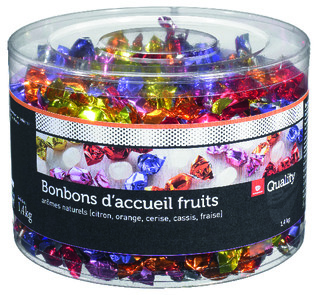 Bonbon accueil  aux fruits tubo - 1.4kg