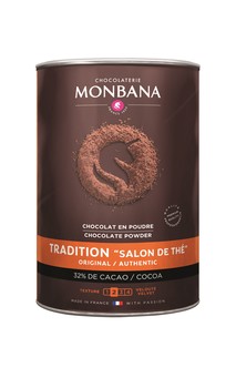 Chocolat en poudre salon thé 32% cacao Monbana - 1kg