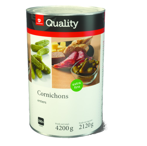 Cornichons extra fin  vinaigre 150  5/1 - 4.2 kg
