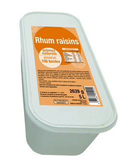 Glace au rhum raisins - 5L