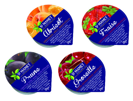 Confiture assortiment 4 parfums St Mamet 20gx120