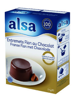 Entremets - flan chocolat 100 portions ALSA 11gx100