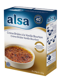 Entremets - crème brûlée vanille bourbon 40 portions ALSA 2x270g