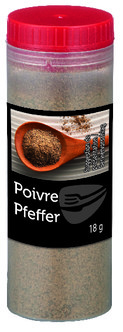 Poivrière noir moulu - 18gx20