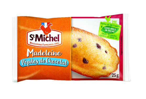 Madeleine aux pépites de chocolat St Michel 25g