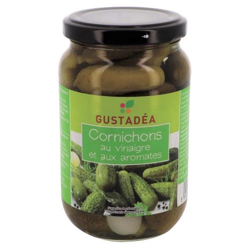 Cornichons au vinaigre et aux aromates Gustadéa - 190g