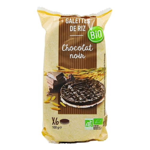Galettes de riz chocolat noir bio - 100g