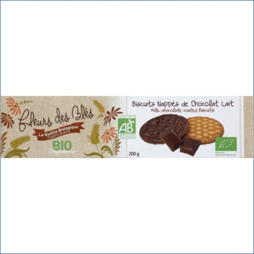 Biscuit nappé chocolat au lait bio - 200 g