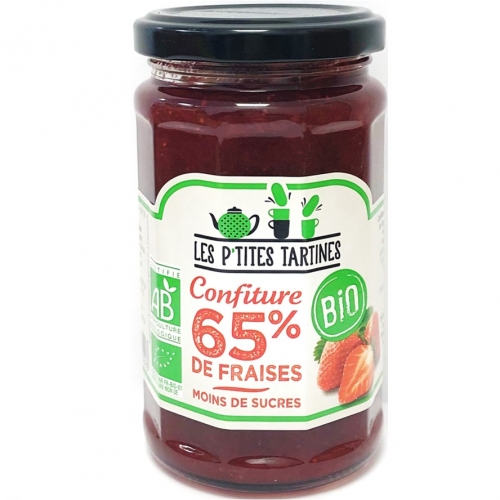 Confiture de fraise BIO 65% de fruits 255g