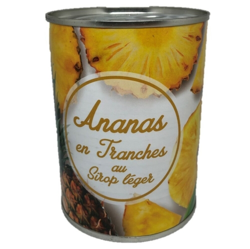 Ananas en tranches au sirop léger - 340g