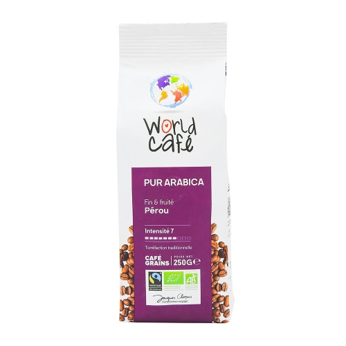 Café en grains BIO Origine Pérou 250g