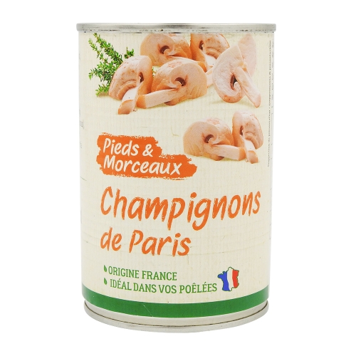 Champignons de Paris pieds & morceaux - 230g