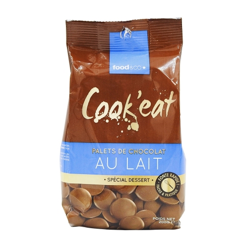 Palets de chocolat au lait dessert Cook'eat  - 200g
