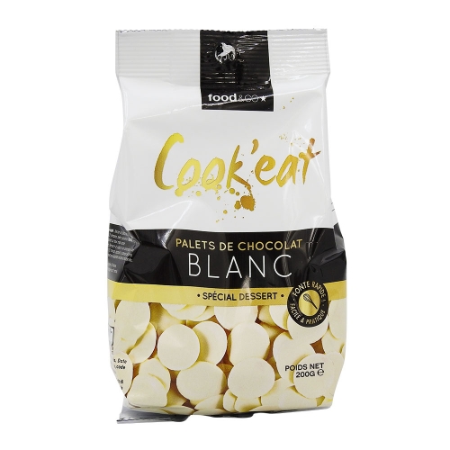 Palets de chocolat blanc dessert Cook'eat - 200g