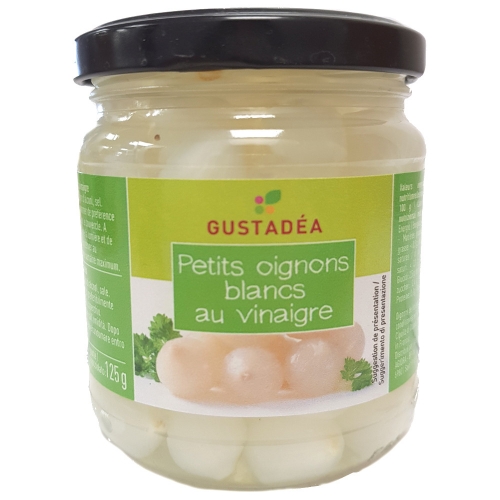 Oignons blancs au vinaigre Gustadéa - 228ml