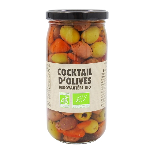 Cocktail  olives dénoyautées BIO  PNE 160g