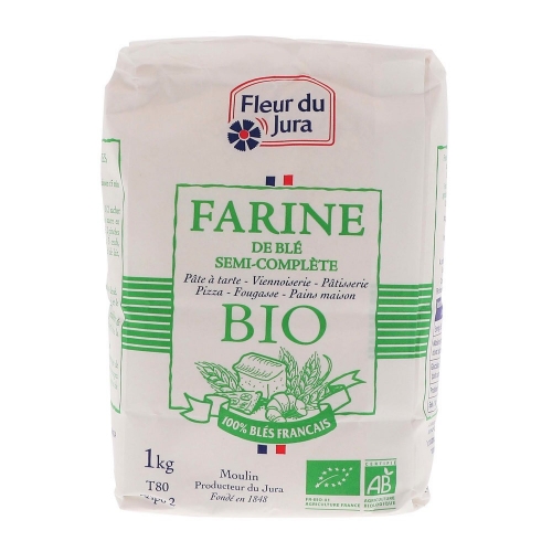Farine de blé semi-complète bio T80 - 1kg