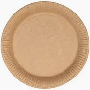 Assiettes carton Kraft 23 cm x 50