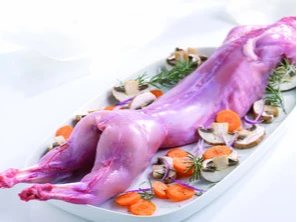 Lapin prêt à cuire avec tête origine France surgelé ≃ 1.5kg