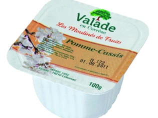 Compote pomme/pêche ou pomme/cassis Valade - 100g