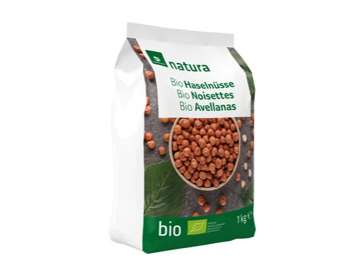 Noisettes entières avec peau bio - 1Kg