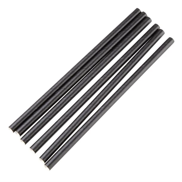 Pailles papier noires x 25 pièces "Côté Bio"