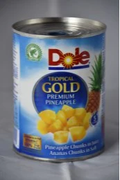 Ananas en morceaux au jus d'ananas 3/4 Dole - 567g