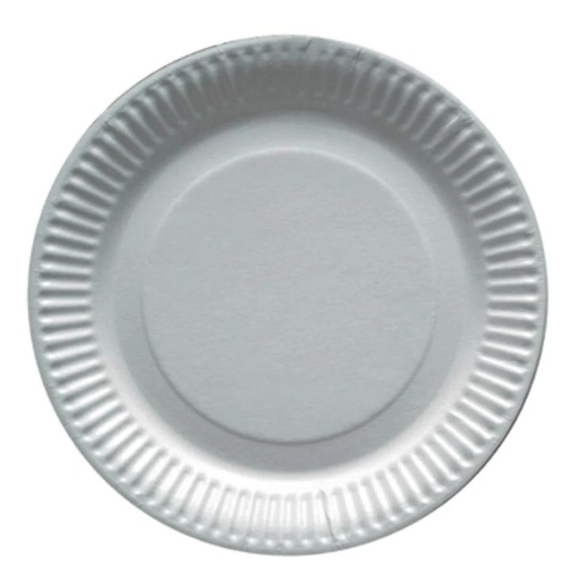 Assiettes en carton rondes blanches 50x18cm